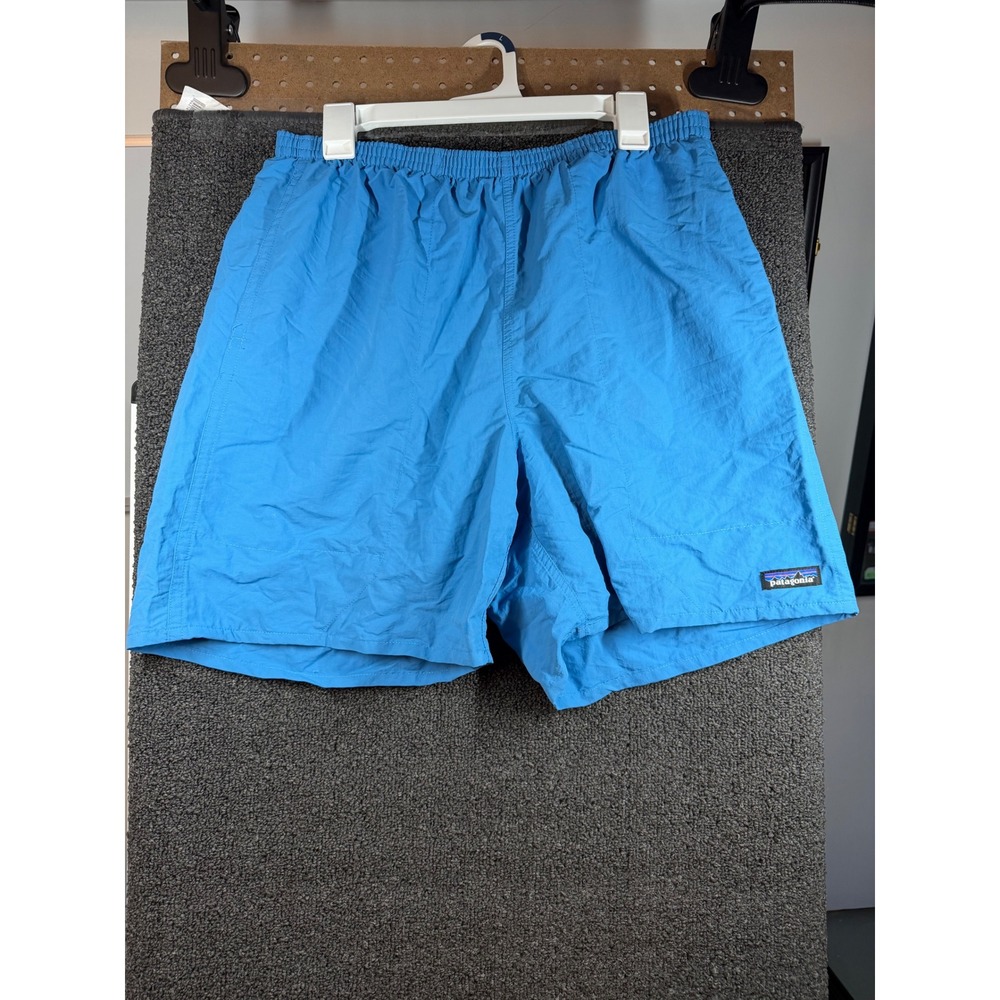 Patagonia Baggies Shorts Mens L Blue 7 Inch Inseam NetPlus Recycled Nylon